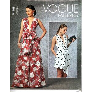 Vogue V1708 Misses 8 to 16 Wrap Jumpsuit and Romper Uncut Sewing Pattern